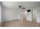 Bonus room with tiled floors, ceiling fan, and natural lighting at 10222 Arapahoe Dr, Indianapolis, IN 46235