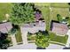 Aerial view of the home showcasing its large lot and neighborhood at 11424 Green St, Carmel, IN 46033