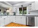 Well-lit kitchen featuring white cabinets, stainless steel appliances, and sleek countertops at 11424 Green St, Carmel, IN 46033