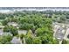 Lake view aerial featuring nearby homes surrounded by mature trees and greenery at 12214 Ridgeside Rd, Indianapolis, IN 46256
