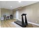 Basement with a treadmill and plenty of space for home gym at 12214 Ridgeside Rd, Indianapolis, IN 46256
