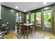 Open dining area with large windows providing backyard views at 12214 Ridgeside Rd, Indianapolis, IN 46256