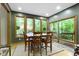 Dining area with large windows and access to the outdoor patio area at 12214 Ridgeside Rd, Indianapolis, IN 46256