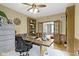 Inviting office with built-in shelving and lots of natural light at 12214 Ridgeside Rd, Indianapolis, IN 46256