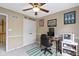 Bright office space with desk, computer, and fun decor at 12214 Ridgeside Rd, Indianapolis, IN 46256
