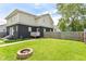 Spacious backyard with green grass and a fire pit, perfect for outdoor gatherings at 1302 Main St, Elwood, IN 46036