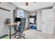 Bedroom featuring a bunk bed over a desk and gaming chair, with closet at 1357 Brownswood Dr, Brownsburg, IN 46112