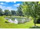 Scenic pond surrounded by lush greenery, creating a tranquil and picturesque setting at 16057 Coleman Dr, Westfield, IN 46074