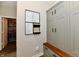 Organized mudroom featuring ample storage cabinets, a bench, and a convenient calendar for planning at 17390 Tribute Row, Noblesville, IN 46060