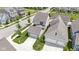 Aerial view of the house with a large lawn and neighborhood at 1892 Ponsonby Dr, Westfield, IN 46074