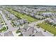 Expansive aerial view of homes, green space, and lake in this lovely planned community at 1892 Ponsonby Dr, Westfield, IN 46074