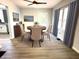 Staged dining room with modern table, chairs, and decor, ready for Gathering meals at 2423 E 13Th St, Indianapolis, IN 46201