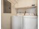 Practical laundry room equipped with a modern washer and dryer for convenient chores at 246 Legends Creek Way # Apt 207, Indianapolis, IN 46229