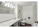 Bathroom featuring a single sink vanity and toilet at 3343 Ashley Ln, Indianapolis, IN 46224