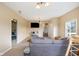 Bright living room featuring a couch, play gym, storage and ample light at 3450 Clay Rd, North Salem, IN 46165