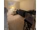 Simple bedroom with twin bed, nightstand, lamp, and an aquarium at 4404 London Ct, Indianapolis, IN 46254