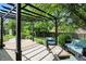 Beautiful deck with a pergola providing shade for outdoor seating at 610 Front Royal Dr, Indianapolis, IN 46227
