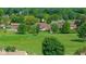 Aerial view of home, golf course and pool at 625 La Placita St, Greenwood, IN 46143