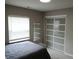 Bedroom with carpet and closet with modern sliding doors at 6483 Timber Walk Dr, Indianapolis, IN 46236