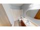 Bathroom with single sink vanity and shower-tub combination at 6640 Chipping Ct, Indianapolis, IN 46268