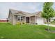 Single-Gathering home with brick and vinyl siding, an attached two-car garage, and well-maintained landscaping at 6644 Aberdeen Dr, McCordsville, IN 46055