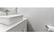 Modern bathroom featuring a vessel sink, sleek vanity, and contemporary fixtures at 914 N Alabama St, Indianapolis, IN 46202