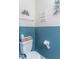 Stylish half-bathroom with decorative accents, and modern fixtures at 1035 White Oak Dr, Plainfield, IN 46168