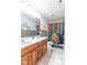 Bright bathroom featuring a double sink vanity and fun Harry Potter shower curtain at 1035 White Oak Dr, Plainfield, IN 46168