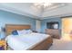 Spacious main bedroom with tray ceiling, plush carpet, and a serene atmosphere for ultimate comfort at 1035 White Oak Dr, Plainfield, IN 46168
