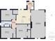 Detailed floor plan showcasing the layout of the home, including dimensions for each room at 1201 Arrow Ave, Anderson, IN 46016