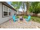 Charming backyard featuring a fire pit, chairs, and a well-maintained yard at 19522 Diamond Way, Noblesville, IN 46062