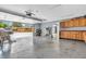 Spacious garage with an open door leading outside at 2823 Tulip Dr, Indianapolis, IN 46227