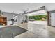 Garage featuring an open door and access to the back yard at 2823 Tulip Dr, Indianapolis, IN 46227