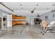 Garage with cabinets, a side door, and ample space at 2823 Tulip Dr, Indianapolis, IN 46227