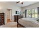 Bright primary bedroom with a view to backyard at 3420 Stoddard Pl, Indianapolis, IN 46217