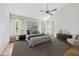 Spacious primary bedroom features a vaulted ceiling and ensuite bathroom at 4609 Framington Ct, Indianapolis, IN 46254