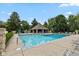 The community pool features a shaded lounge area, ideal for relaxation and socializing at 4609 Framington Ct, Indianapolis, IN 46254