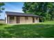 Spacious outbuilding featuring a metal roof and a manicured lawn at 5081 N 500 W, Fairland, IN 46126