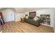 Upstairs living area with couch, rocking horse, and built-in shelving at 6012 N 200 W, Greenfield, IN 46140
