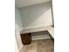 Built-in desk and drawers provide a functional workspace in this home office at 614 Corbin Way, Avon, IN 46123