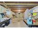 Unfinished basement offering ample storage and potential for customization at 618 Mellowood Dr, Indianapolis, IN 46217