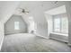 Attic bedroom with dormer windows, recessed lighting, and plush carpeting at 6183 Whitetail Run, Greenwood, IN 46143