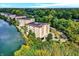 Stunning aerial view of condo buildings along the tranquil lake at 6640 Page Blvd # 101, Indianapolis, IN 46220