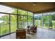 Enjoy the serene lake views from the enclosed patio with comfortable seating at 6640 Page Blvd # 101, Indianapolis, IN 46220