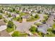 Expansive aerial view of a residential neighborhood with well-maintained homes, lush greenery, and tree-lined streets at 7047 Lancaster Ln, Avon, IN 46123