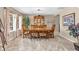 Cozy dining room featuring a wooden table, upholstered chairs, and decorative accents at 7047 Lancaster Ln, Avon, IN 46123
