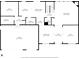 Floor plan of the house showing a large kitchen, living room, dining area, and garage at 7047 Lancaster Ln, Avon, IN 46123