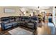 Open-concept design with living room flowing into kitchen, offering a spacious layout for comfortable living and entertaining at 7215 Braxton Dr, Noblesville, IN 46062