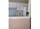 Kitchen with modern appliances, white cabinets, and stylish backsplash at 7440 Oakview Dr, Avon, IN 46123