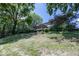Charming home exterior with a wooded deck, surrounded by lush greenery and mature trees at 8315 Union Chapel Rd, Indianapolis, IN 46240